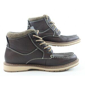 FLEX STEP Larry Men’s Brown Lace-Up Mid Ankle Boots – Size 8 – NEW
